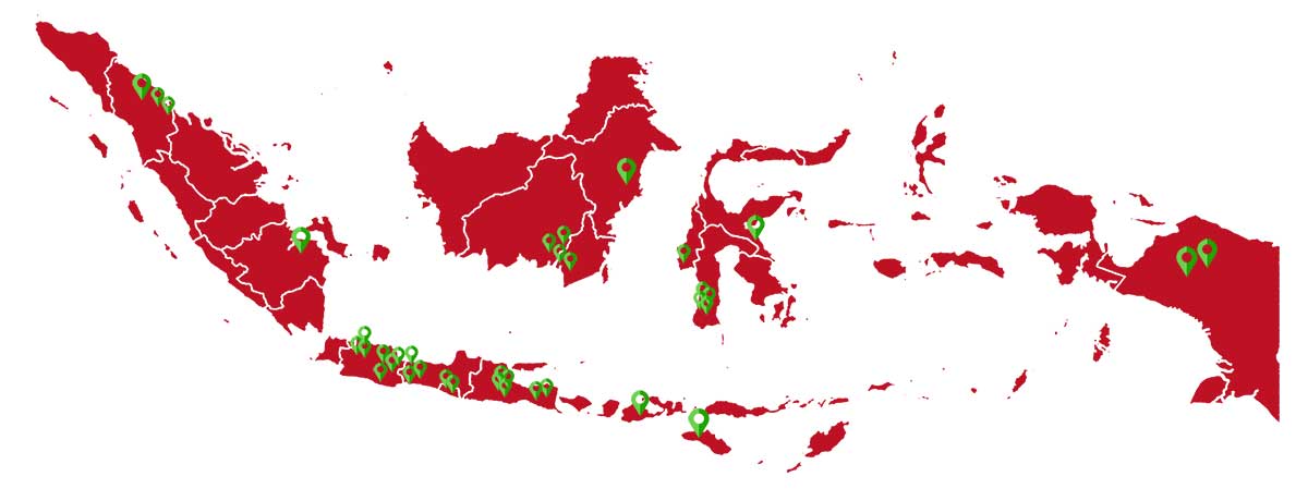 Sebaran Penggunaan Produk Barcov di Peta Indonesia