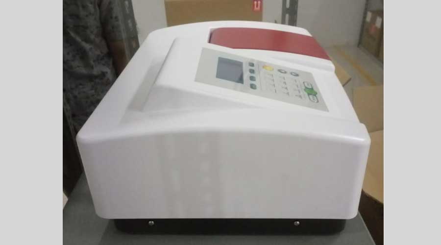 Gambar spektrofotometer single beam dari tampak kanan