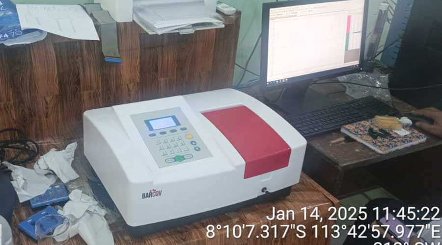 Gambar spektrofotometer single beam di lokasi instalasi 2