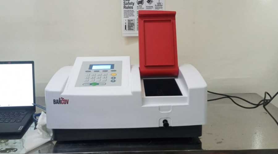 Gambar spektrofotometer single beam di lokasi instalasi 1