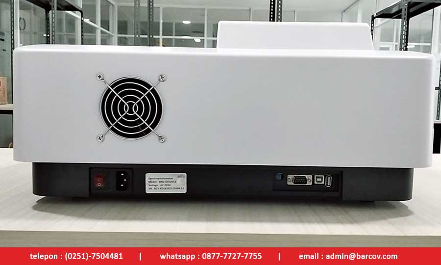 Gambar Spektrofotometer Single Beam UV Vis Dilihat Dari Belakang