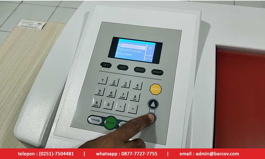 Gambar Spektrofotometer Single Beam UV Vis Dilihat Dari Posisi User Interface
