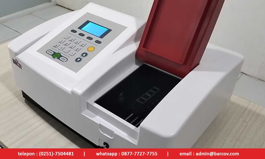 Gambar Spektrofotometer Single Beam UV Vis Dilihat Dari Samping Kanan