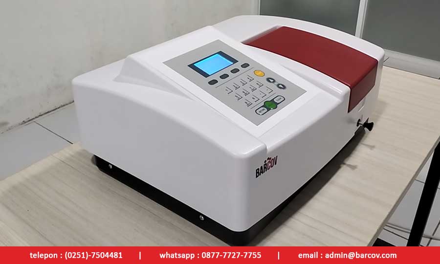Gambar Spektrofotometer Single Beam UV Vis Dilihat Dari Samping Kiri
